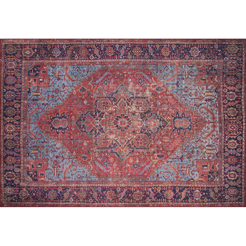 Covor, 75x230 cm, forma dreptunghiulara, material poliester, multicolor, Blues Chenille - Claret Red AL 162