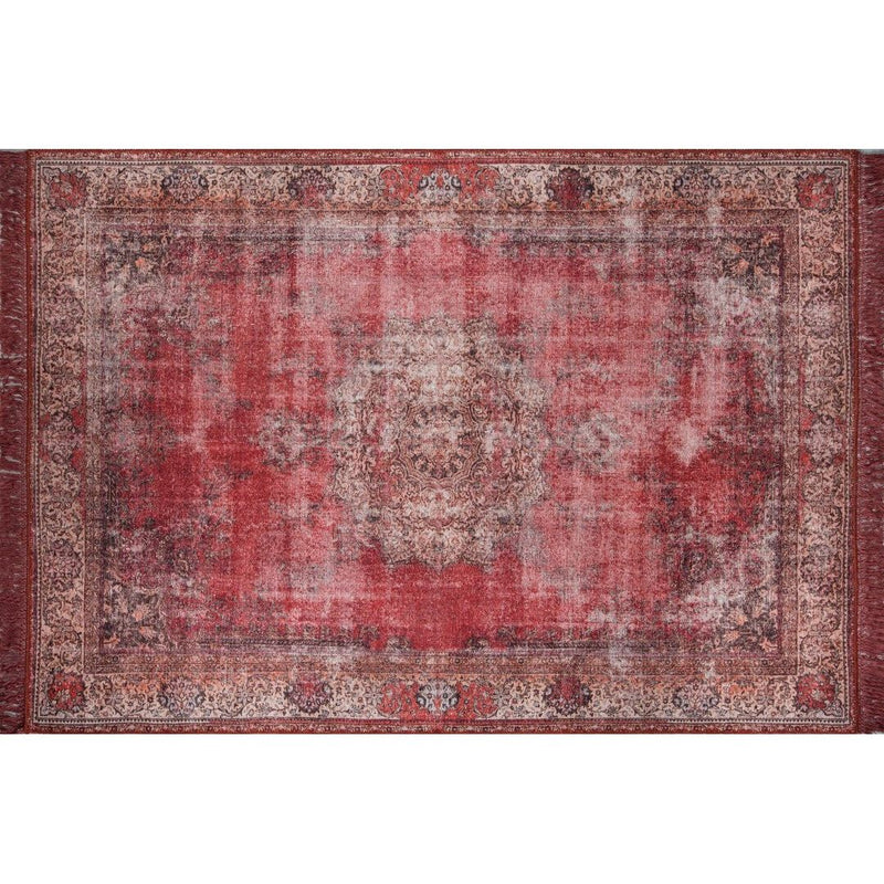 Covor, 75x230 cm, forma dreptunghiulara, material poliester, rosu, Blues Chenille - Red AL 119