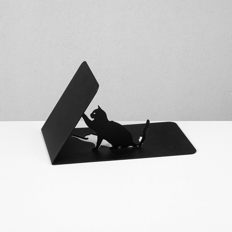 Suport de carti Kitap-20, 100% metal, negru, 26x13x12 cm
