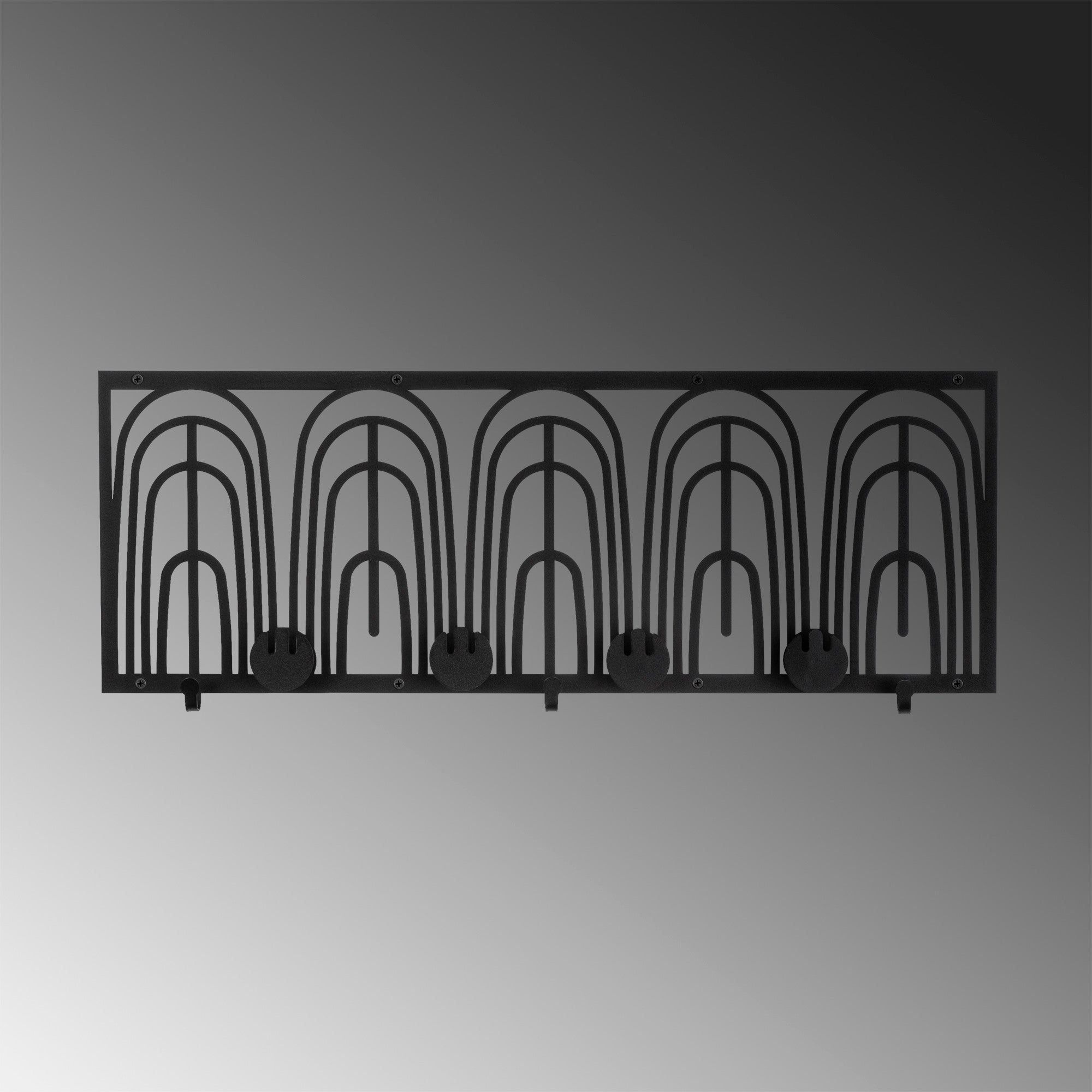 Cuier WSH-013, negru, metal, 70x3x27 cm