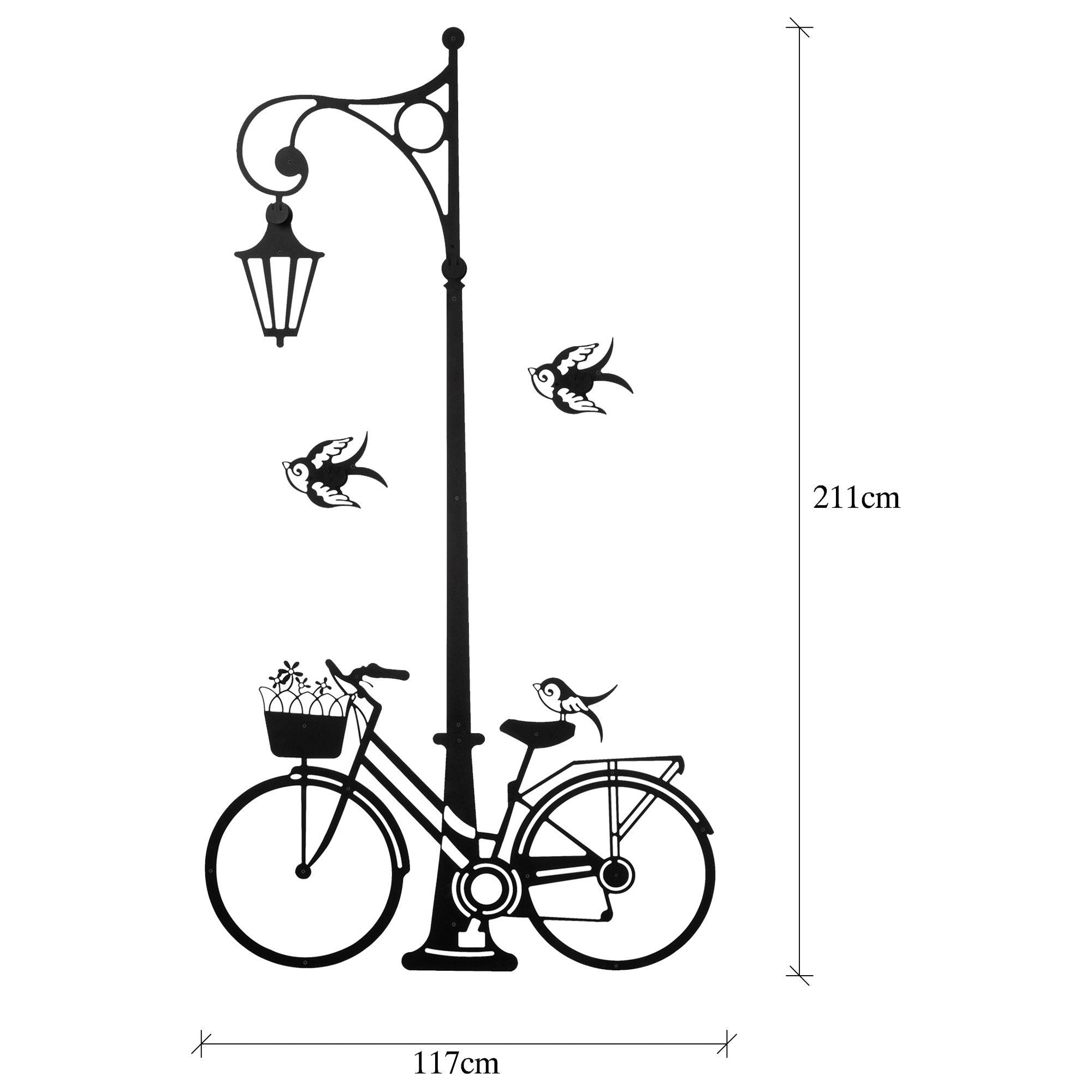 Cuier HAYAT WSH-022, negru, metal, 117x4x221 cm