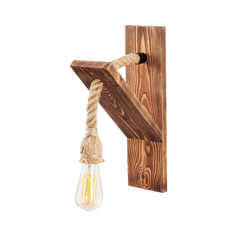 Lampa de perete Erebos-115-A, nuc, lemn, 11x21x40 cm