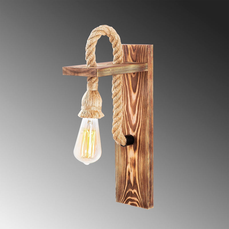 Lampa de perete Erebos-118-A, nuc, lemn, 11x18x40 cm