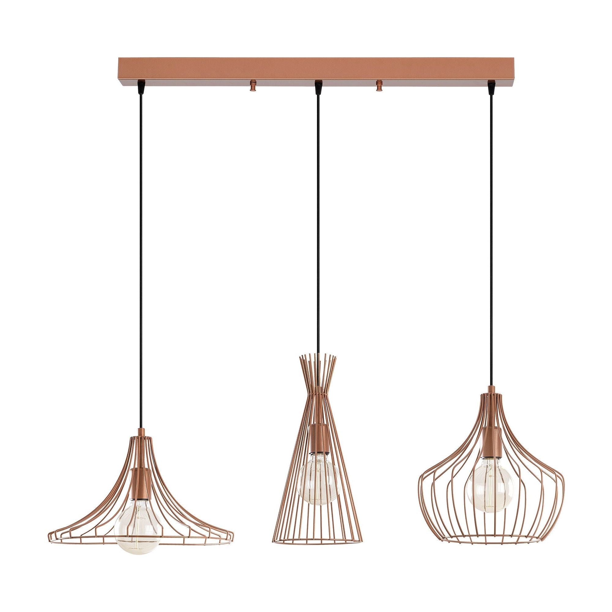 Lustra MEZOPOTAMYA N-1285, auriu-rose, metal, 110x37x122 cm