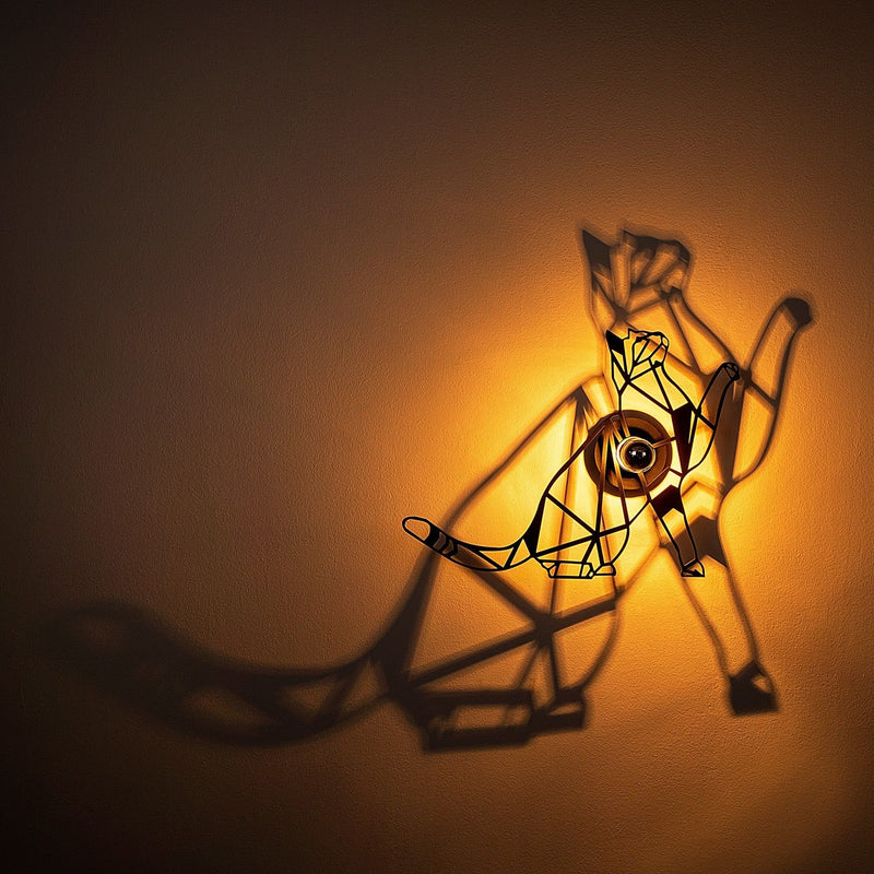 Lampa de perete 592 - A, negru, metal, 56x12x42 cm