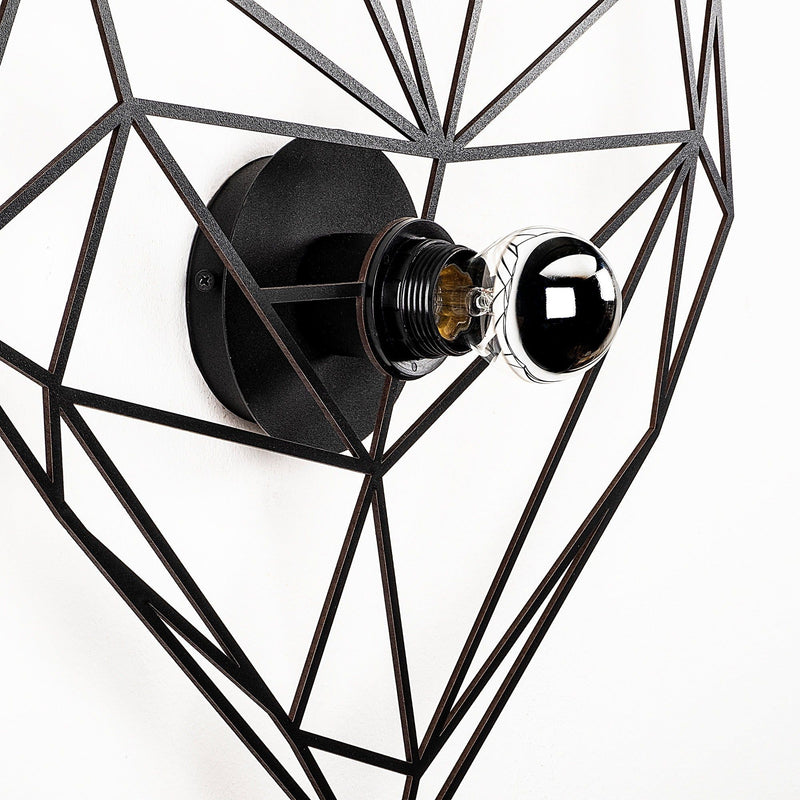 Lampa de perete 600-A, negru, 47x12x40 cm