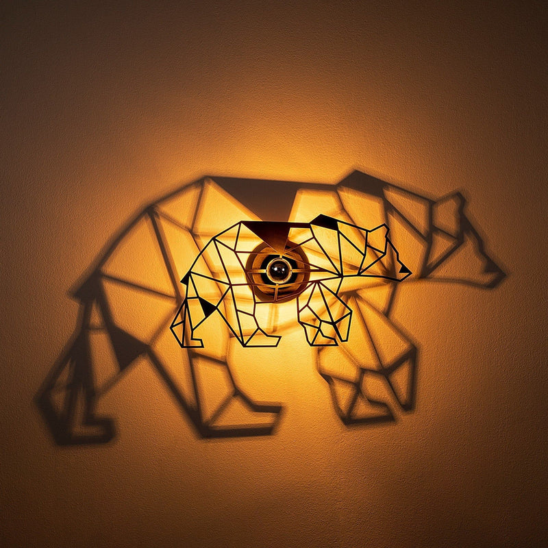 Lampa de perete 601 - A, negru, metal, 55x12x30 cm