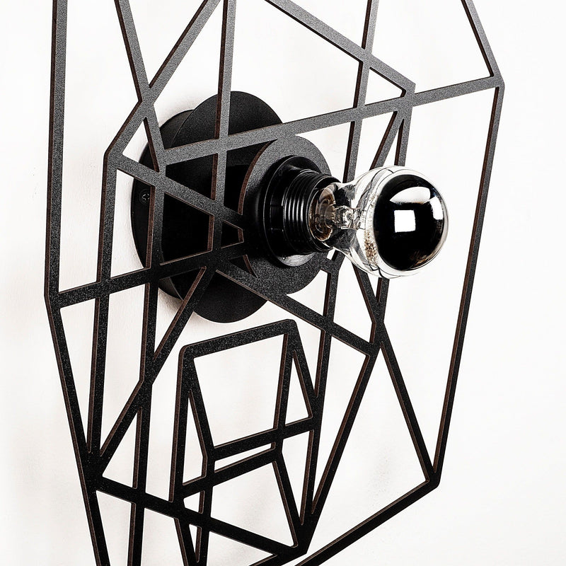 Lampa de perete 609 - A, negru, metal, 38x12x43 cm