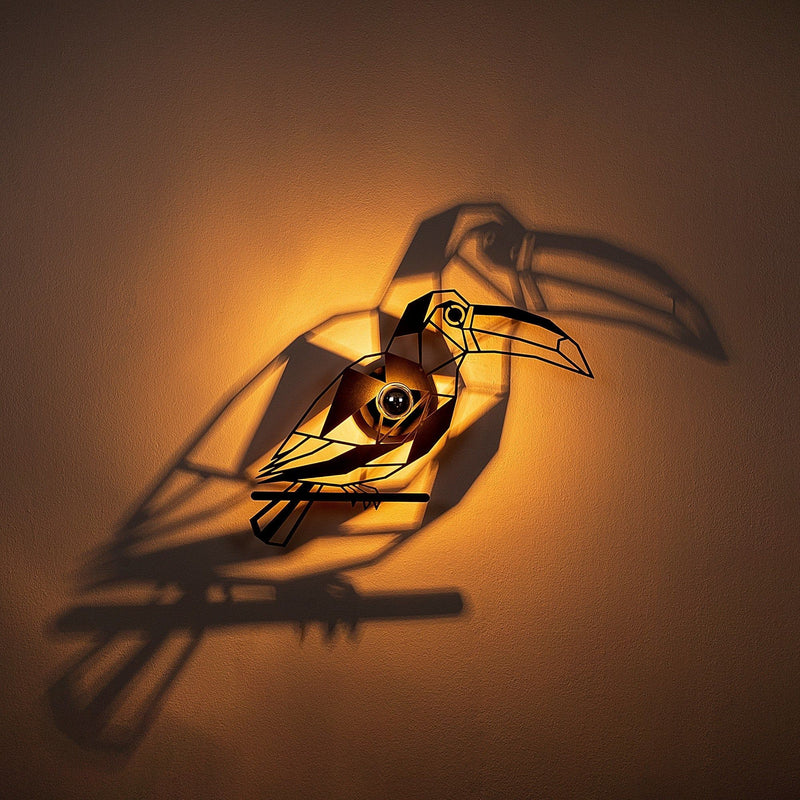Lampa de perete 611 - A, negru, metal, 50x12x49 cm