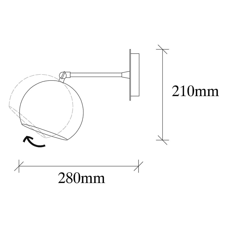 Lampa Sivani-MR-708, maro, metal, 15x28x21 cm