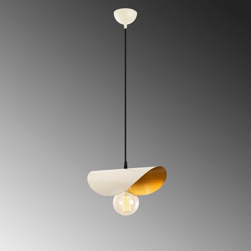 Lampa Sivani, MR - 829, cadru metalic, alb/auriu, 30x17x106 cm