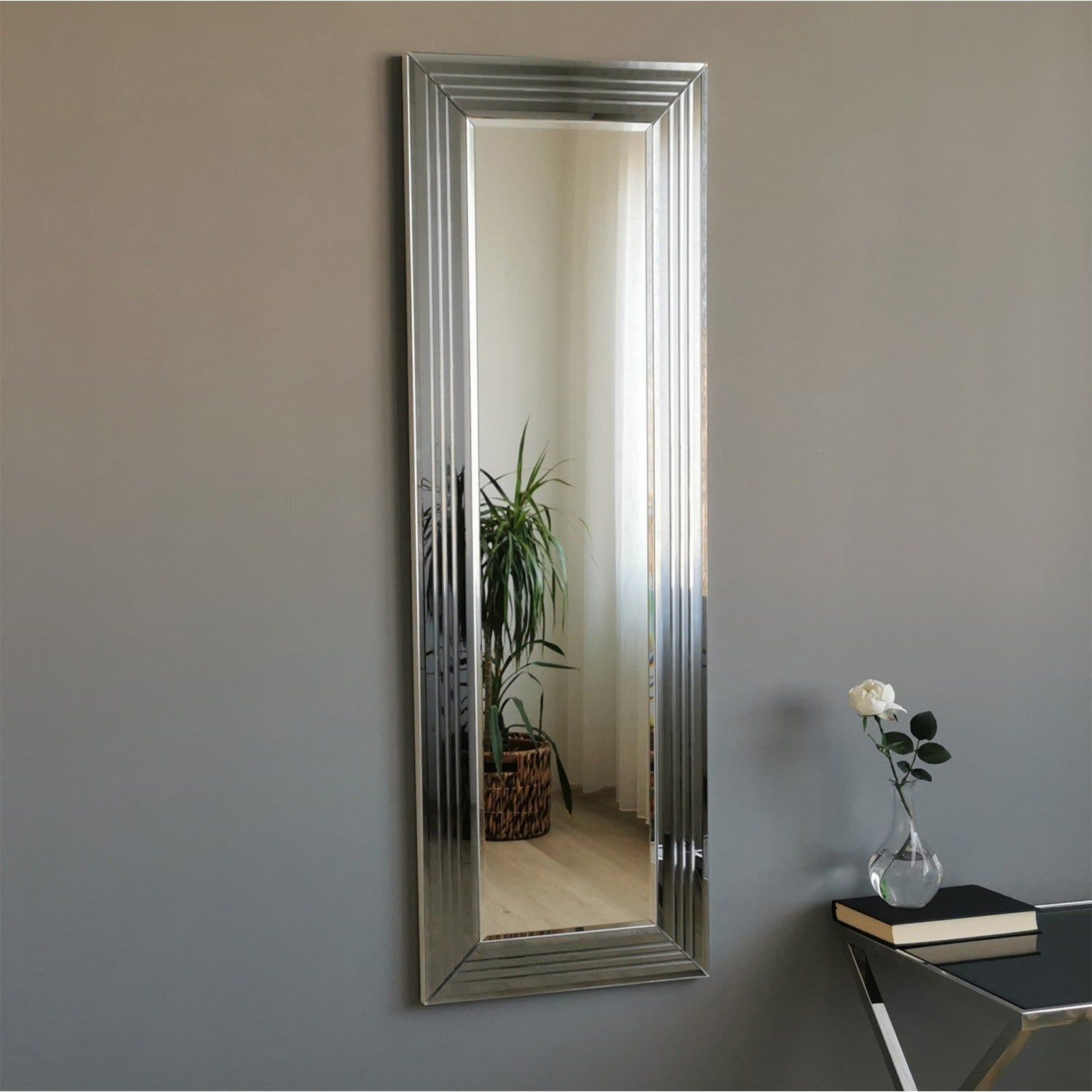 Oglinda A302D, argintiu, 40x2x120 cm