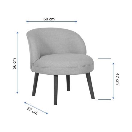 Taburet NICE, stofa clasicab verde menta, 60x67x66 cm