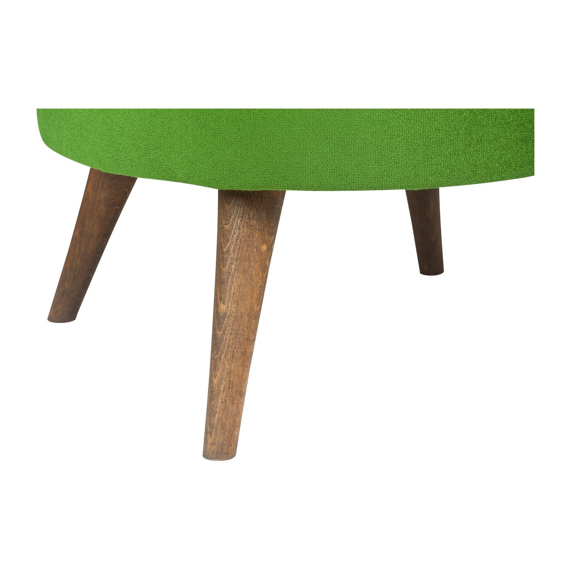 Taburet BUENA PARK, lemn/stofa verde/stejar, 45x45x43 cm