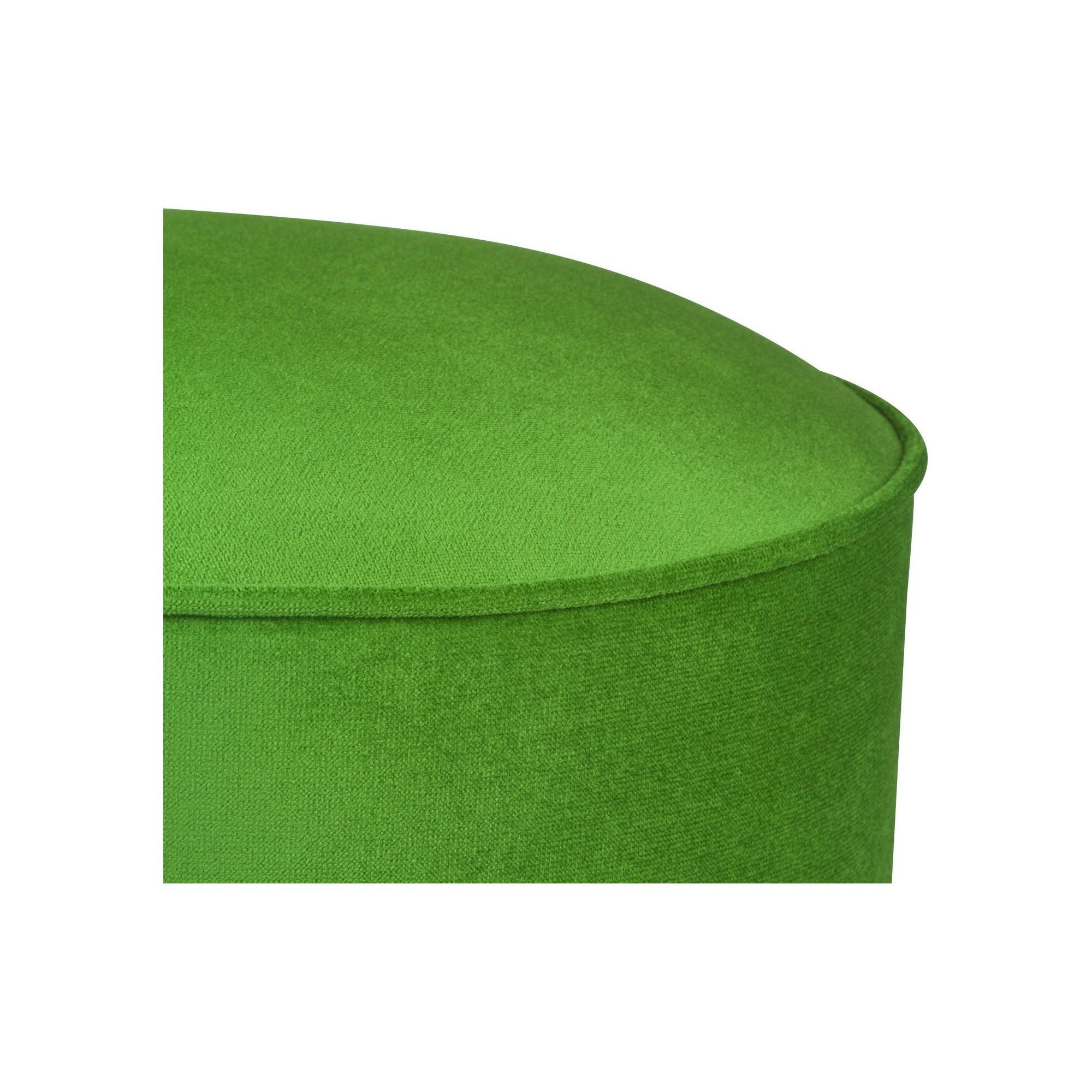 Taburet BUENA PARK, lemn/stofa verde/stejar, 45x45x43 cm