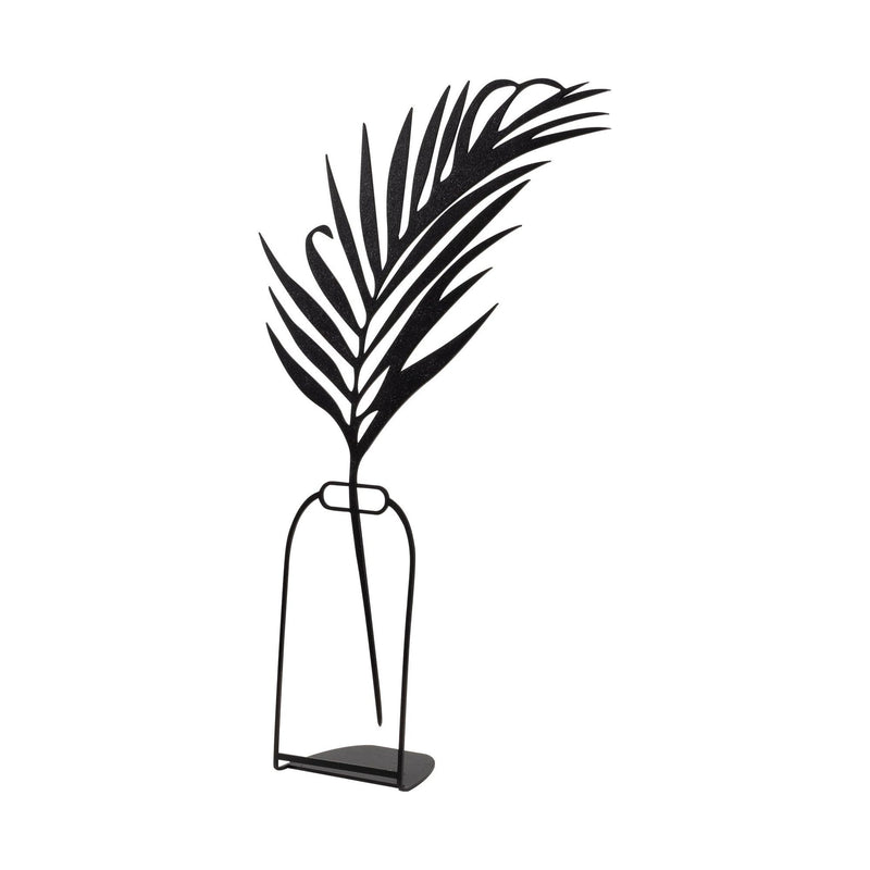 Accesoriu decorativ FLOWERPOT-4, negru, metal, 20x37 cm