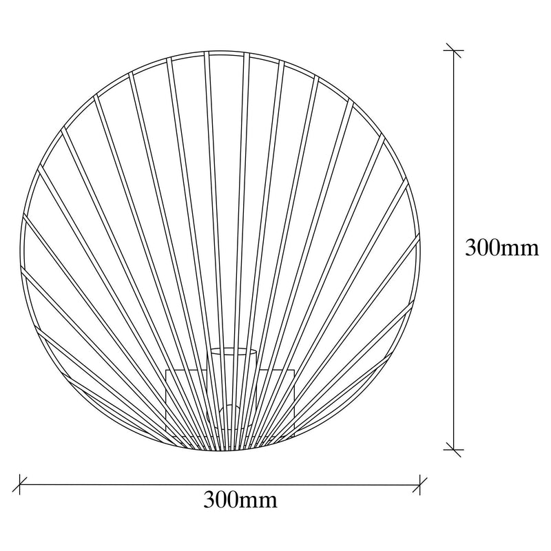 Lampa de perete Byisoo-3290, maro, metal, 30x12x30 cm