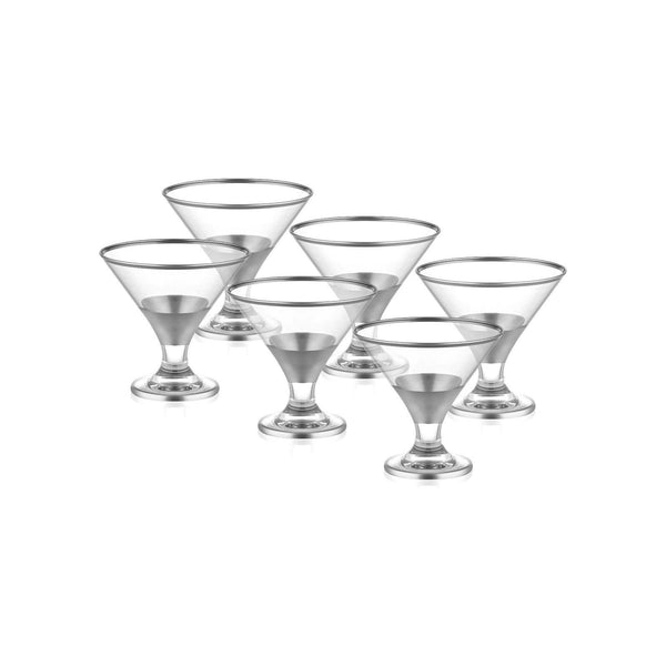 Set 6 cupe pentru inghetata GLM0028, sticla 100%, 9x8x8 cm