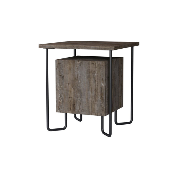 Noptiera Acres Nightstand, maro, PAL melaminat/metal, 40x40x45 cm