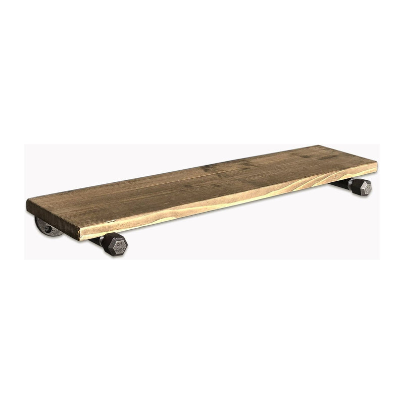 Raft pentru baie BoruRaf113, lemn de molid/metal, 60x17x14 cm