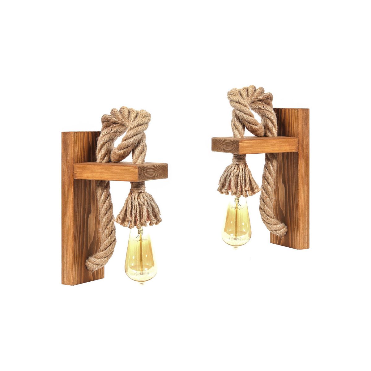 Set 2 aplice KN15, stejar, lemn molid/franghie, 10x18x30 cm