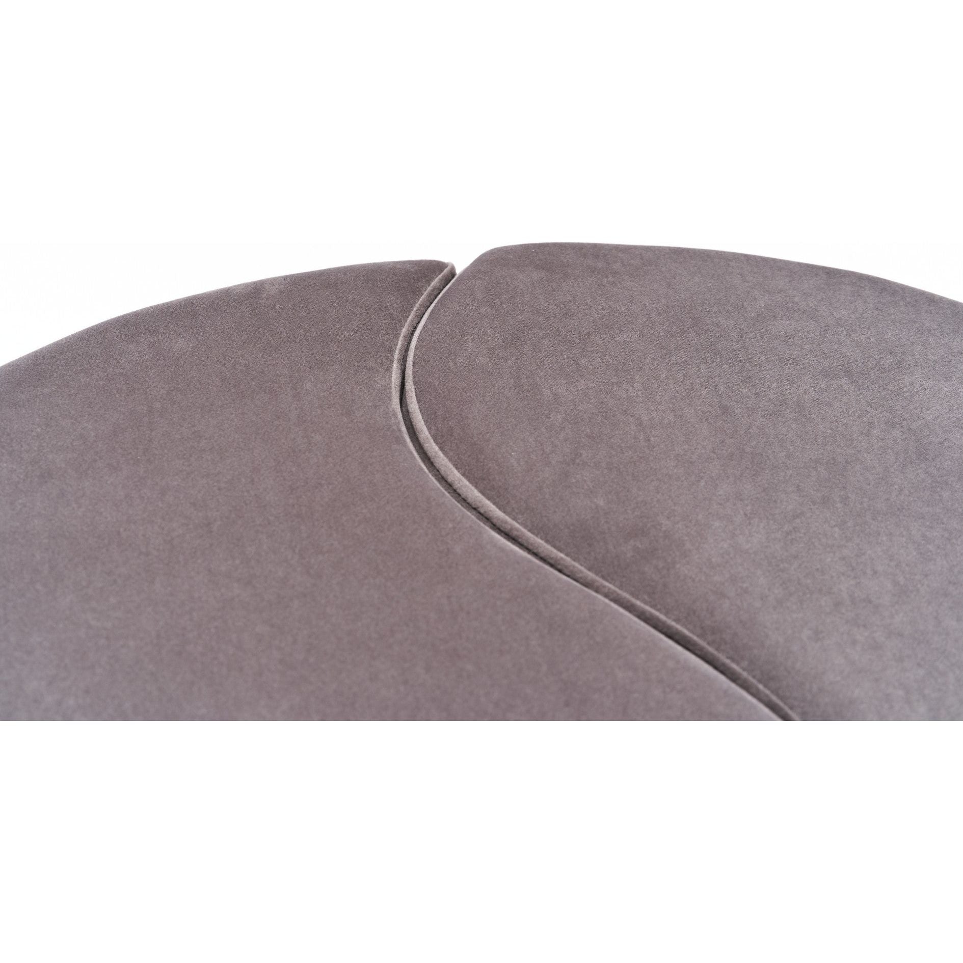 Taburet ALIS, stofa catifelata gri, 80x80x40 cm