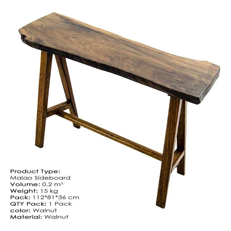 Consola Malao Medium, nuc, lemn, 110x34x79 cm