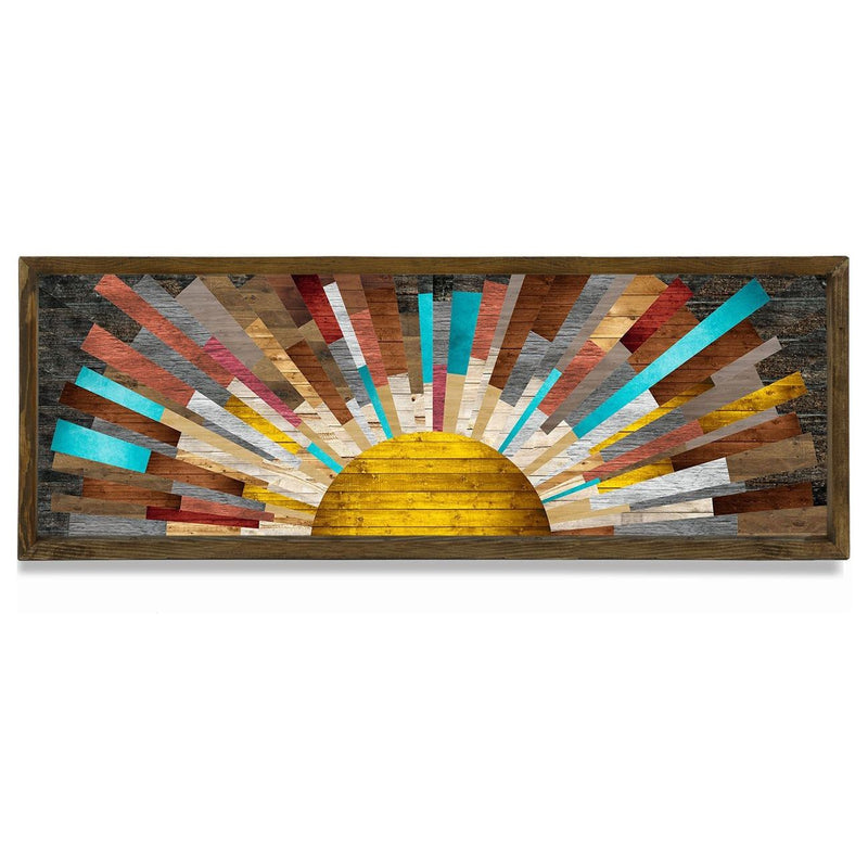 Tablouri TAH021, lemn de pin, imprimeu multicolor, 40x120 cm