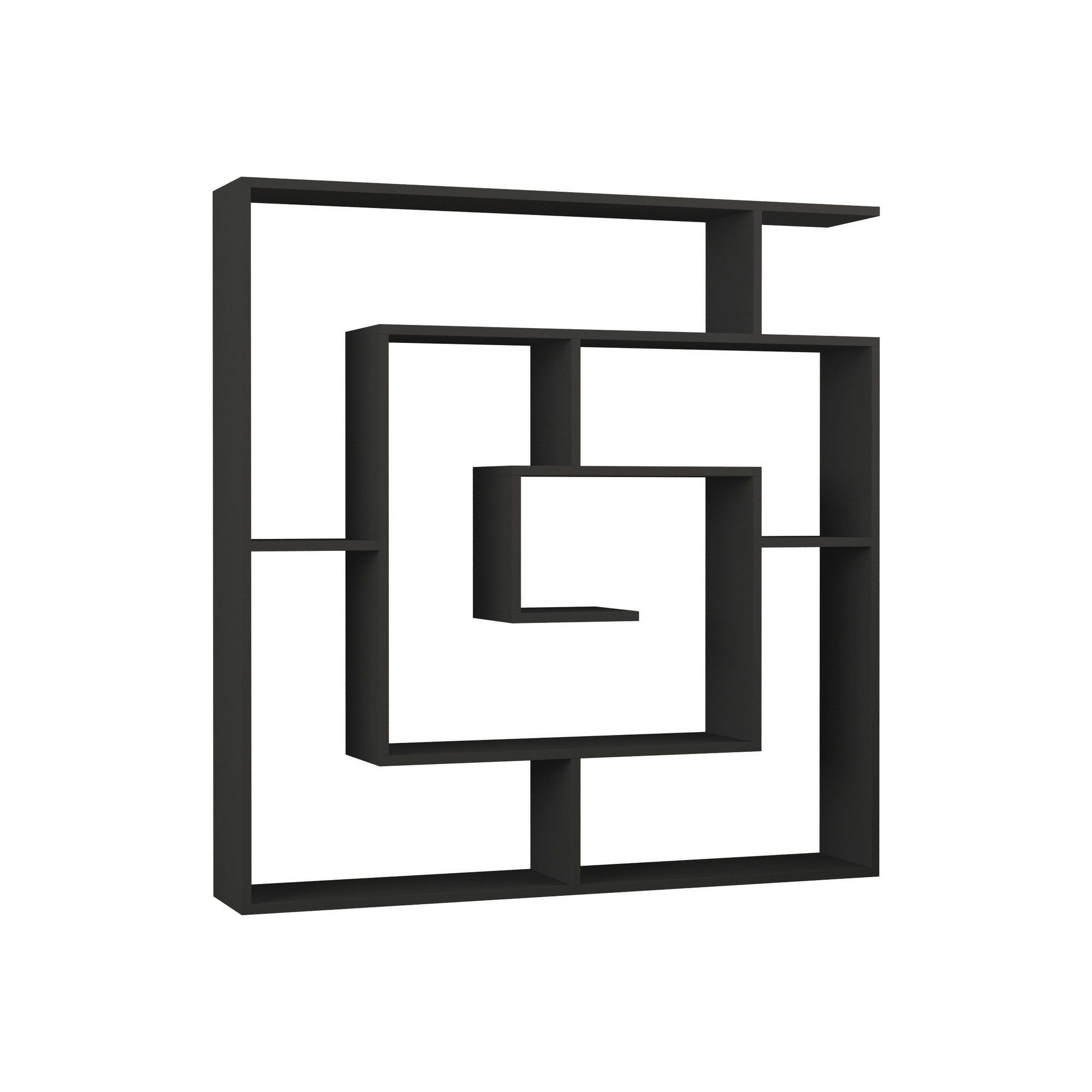 Etajera MAZE, gri antracit, PAL melaminat, 125x22x129 cm