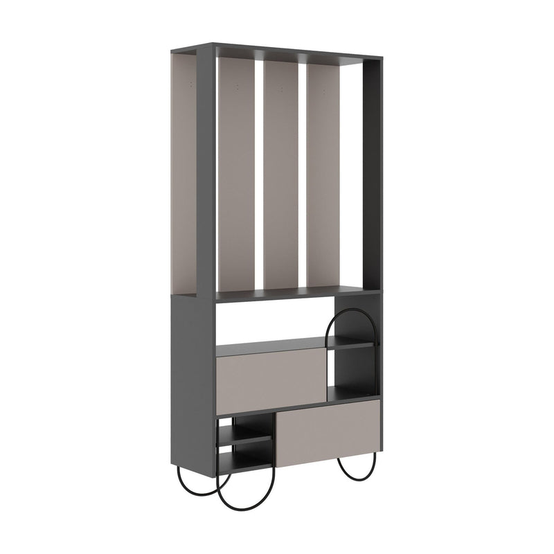 Mobilier hol NORFOLK, bej/gri, PAL melaminat/metal, 97x35x200 cm