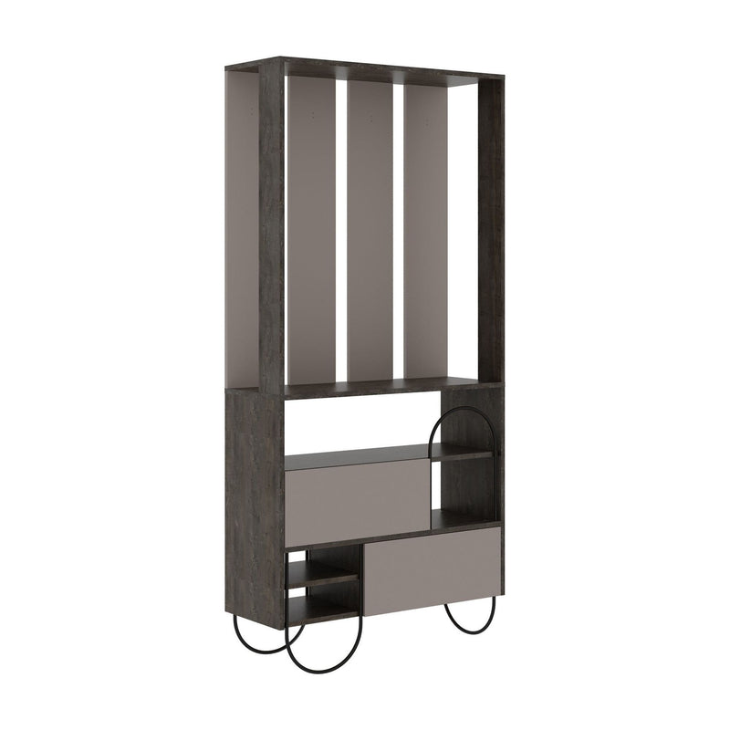 Mobilier hol NORFOLK, bej/maro, PAL melaminat/metal, 97x35x200 cm