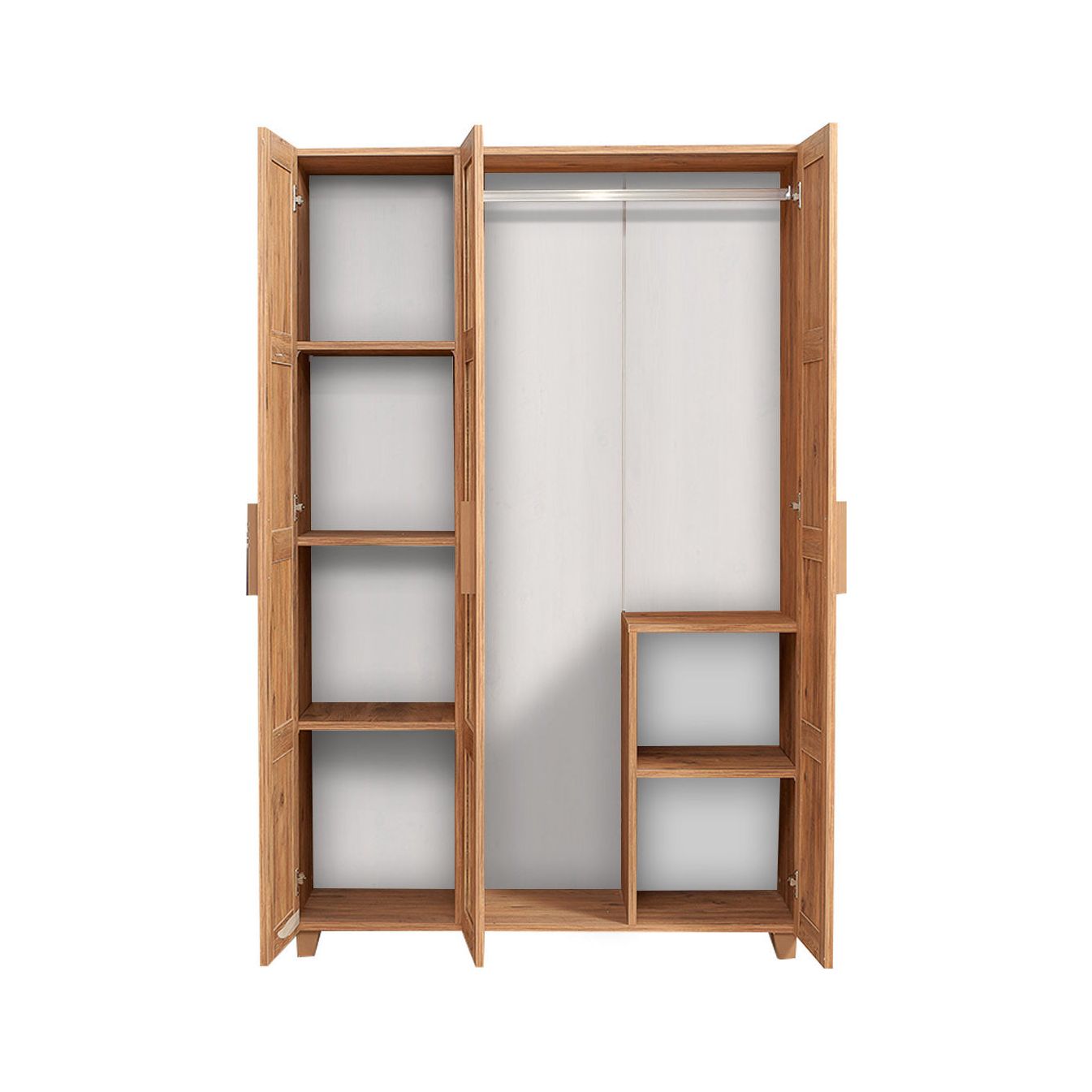 Dulap HEDERA 2, stejar auriu, PAL melaminat, cu 3 usi, 120x48x189 cm