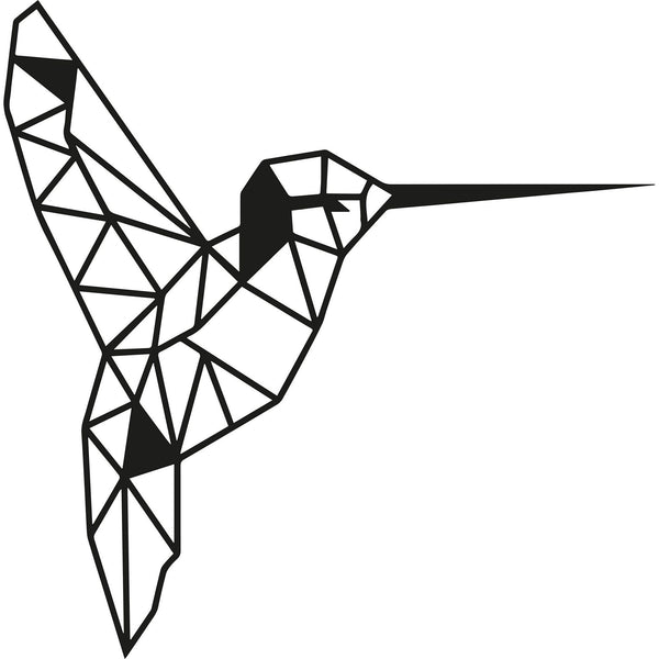 Accesoriu decorativ Bird, negru, metal, 44x44 cm