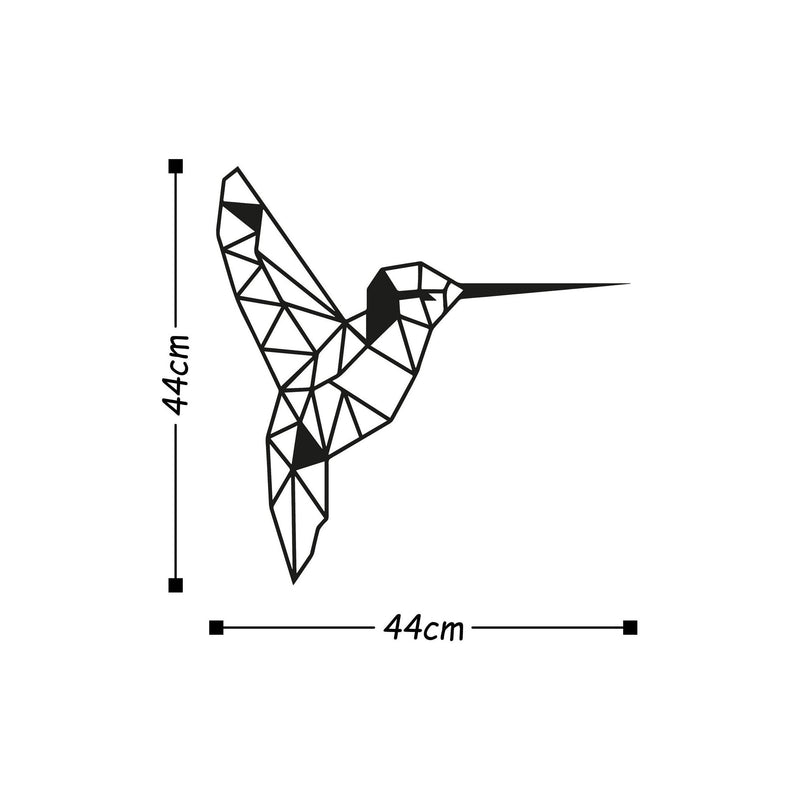 Accesoriu decorativ Bird, negru, metal, 44x44 cm