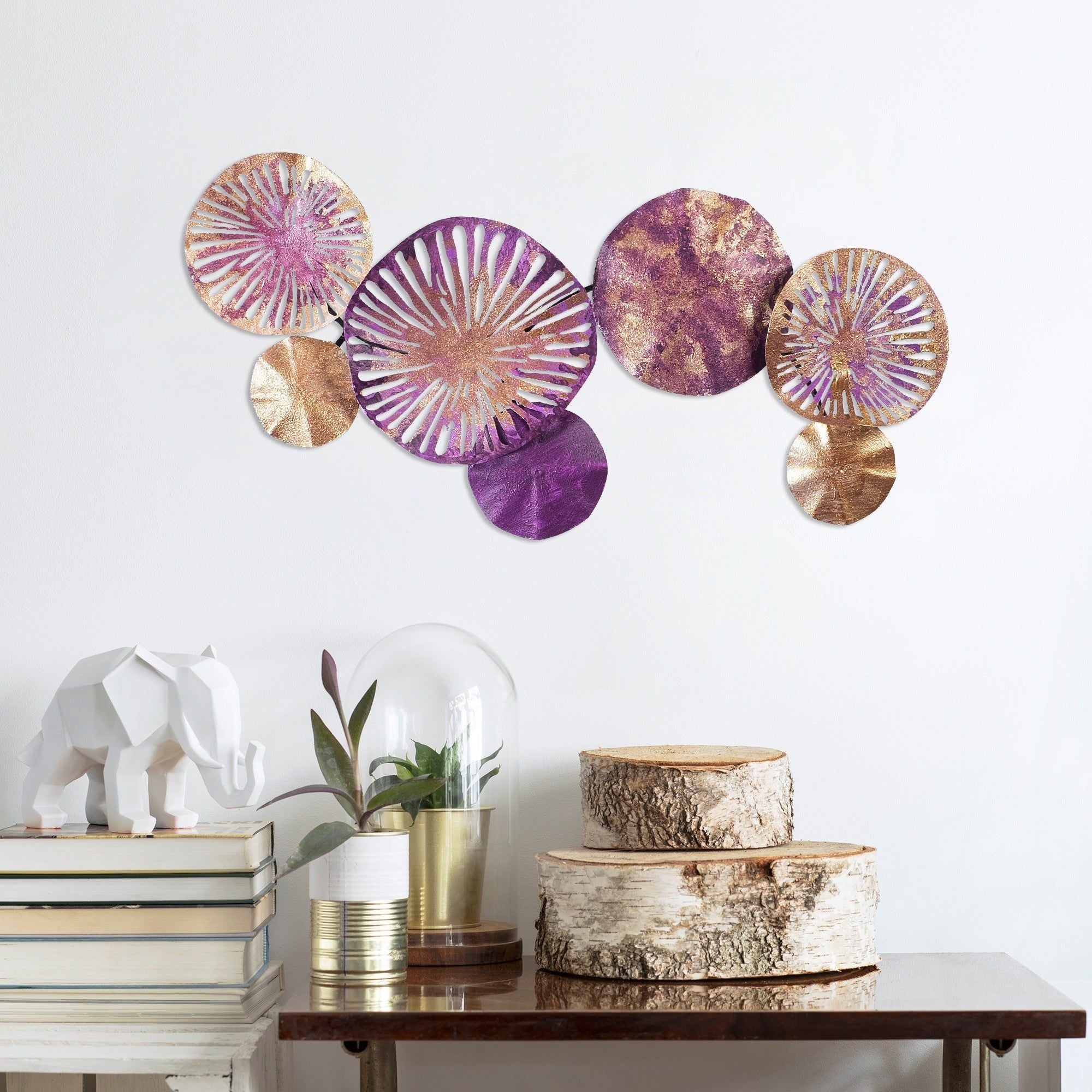 Decoratiune perete METAL ART 2, multicolor, metal, 74x38 cm
