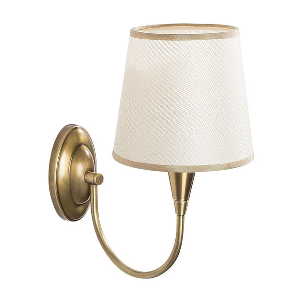 Lampa perete PARDO 3031, auriu/alb, metal/material textil, 16x28x31 cm