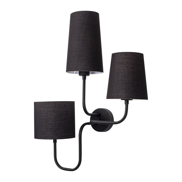 Lampa perete CATAL-3571, negru, metal/material textil, 50x20x50 cm