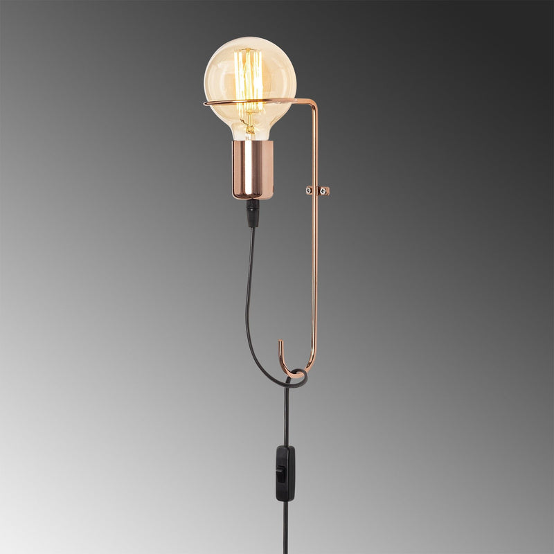 Lampa de perete 3661, maro, metal, 9x15x30 cm