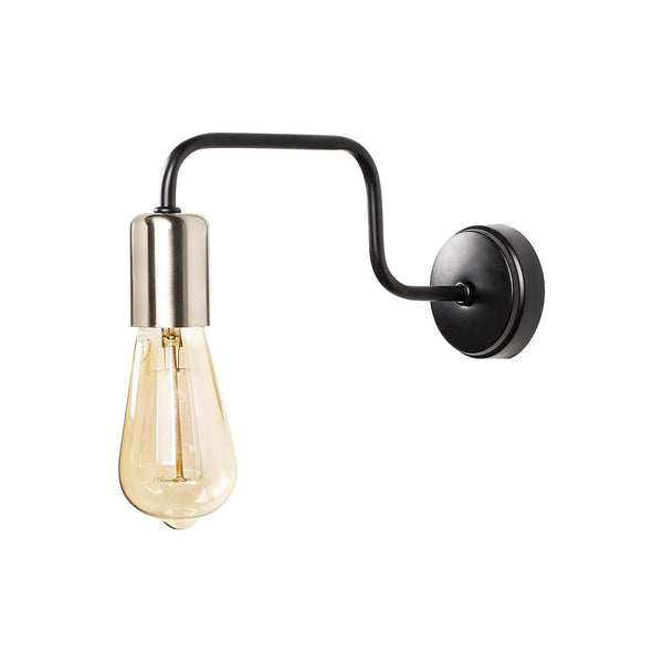 Lampa perete DENGE-3432, negru, metal, 4x28x11 cm