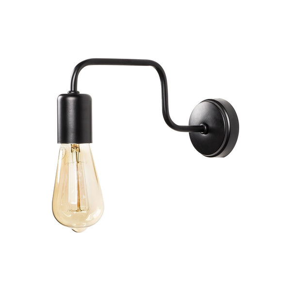 Lampa perete DENGE-3433, negru, metal, 4x28x11 cm