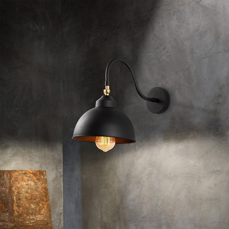 Lampa de perete Sağlam, 3742, cadru metalic, negru, 21x32x28 cm