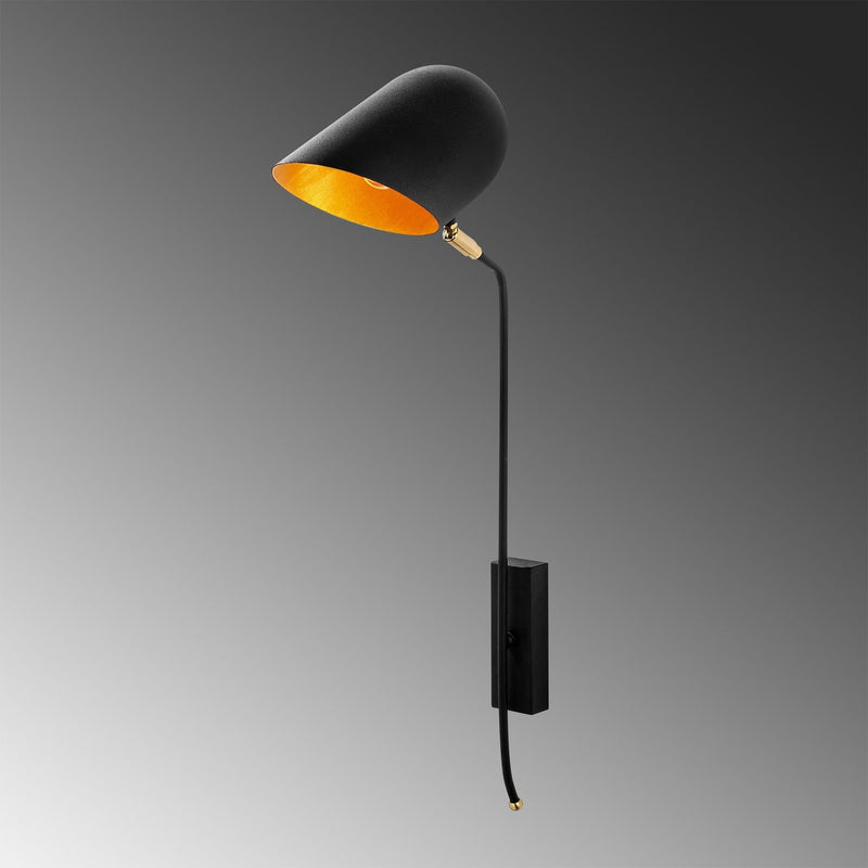 Lampa de perete Kesik-4951, negru, metal, 12x35x73 cm