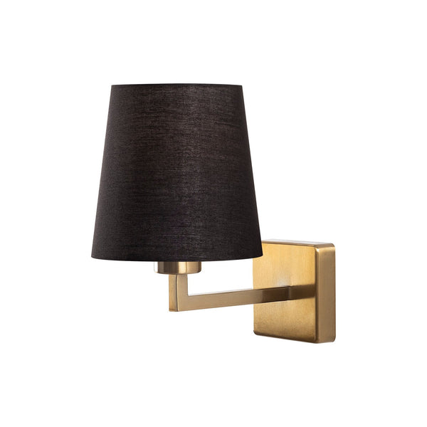 Lampa perete 4654, negru/auriu, metal/material textil, 18x24x30 cm