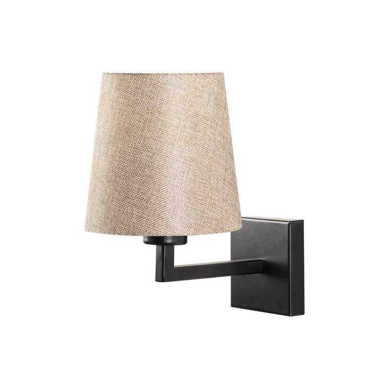 Lampa perete PROFIL-4656, negru/bej, fier/material textil, 18x24x30 cm