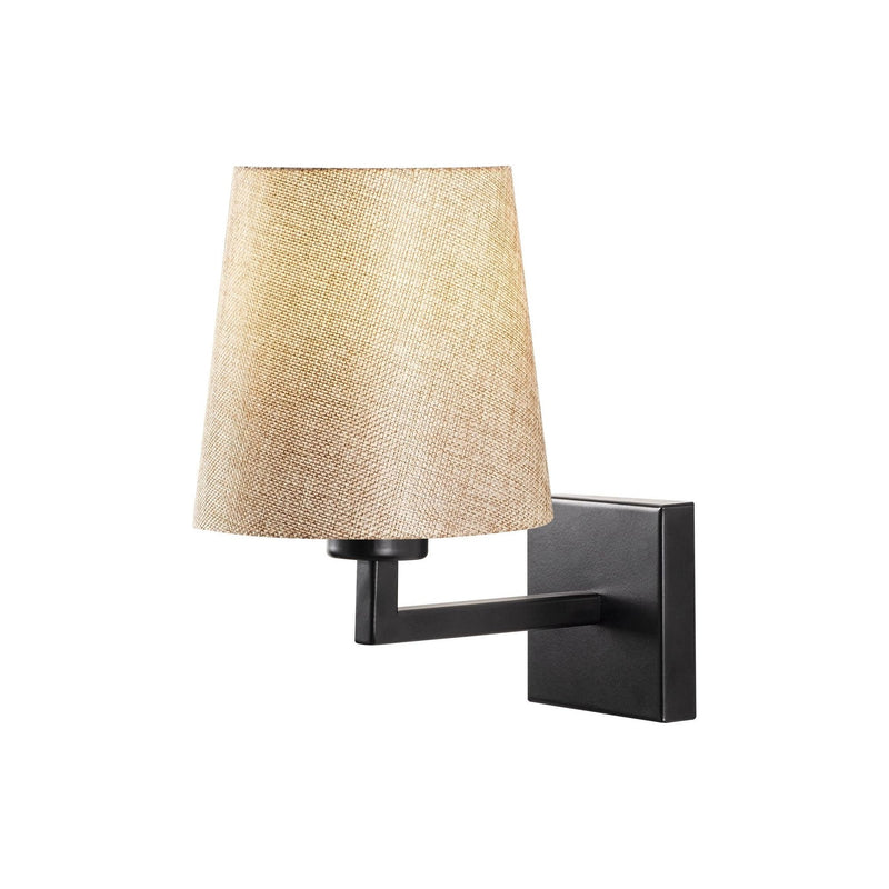 Lampa perete PROFIL-4656, negru/bej, fier/material textil, 18x24x30 cm