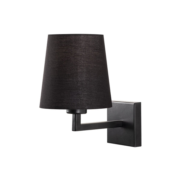 Lampa perete 4658, negru, metal/material textil, 18x24x30 cm