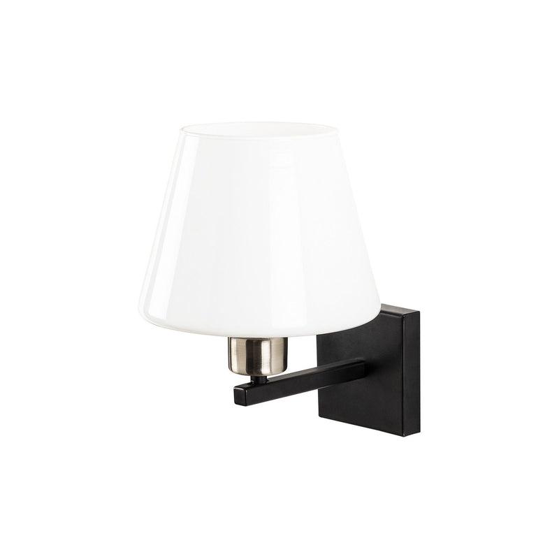 Lampa de perete Profil, 4661, cadru metalic/sticla, negru/alb, 22x25x25 cm