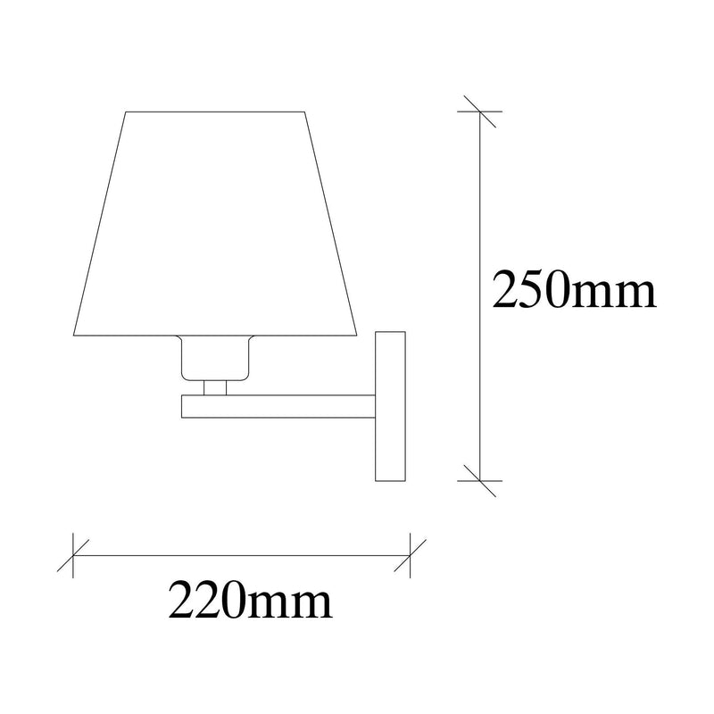 Lampa de perete Profil, 4661, cadru metalic/sticla, negru/alb, 22x25x25 cm