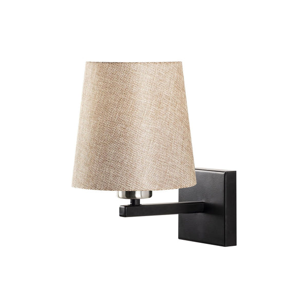 Lampa perete PROFIL 4662, negru/bej, metal/material textil, 18x22x28 cm