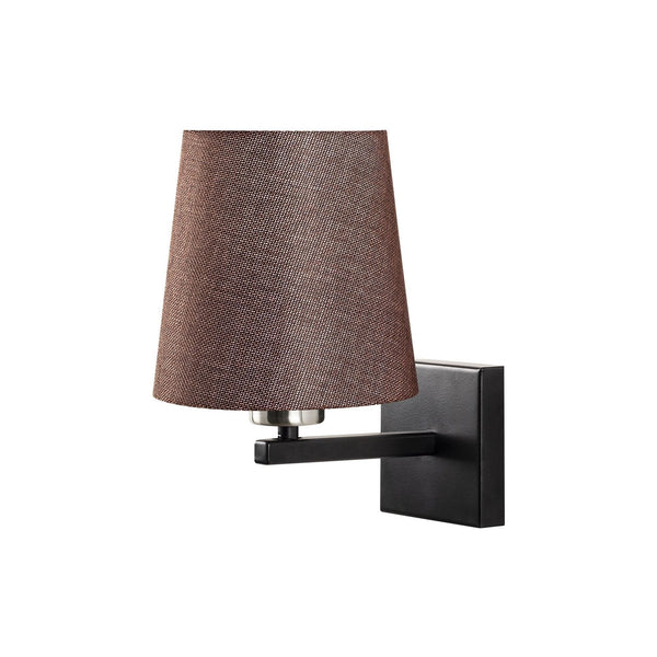 Lampa perete 4663, negru/maro, metal/material textil, 18x22x28 cm